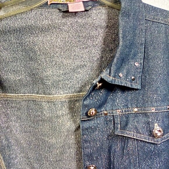 Sparkle Denim Jacket by Me and You SZ 18/20 - Picture 13 of 16